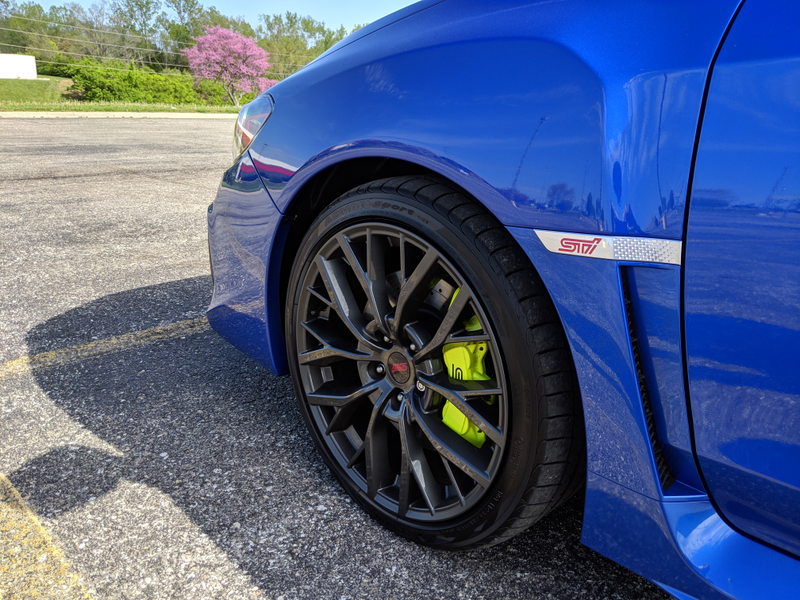 Obnoxious green calipers to complement the obnoxious wing. I hear Brownbos are still a thing, so... challenge accepted.